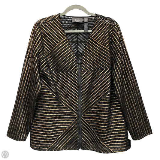 Jacket Other By Chicos In Black & Gold, Size: L