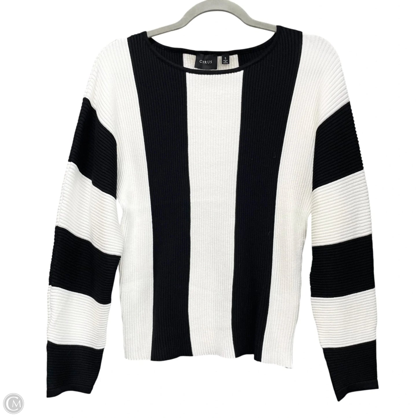 Sweater By Cyrus In Black & White, Size: S