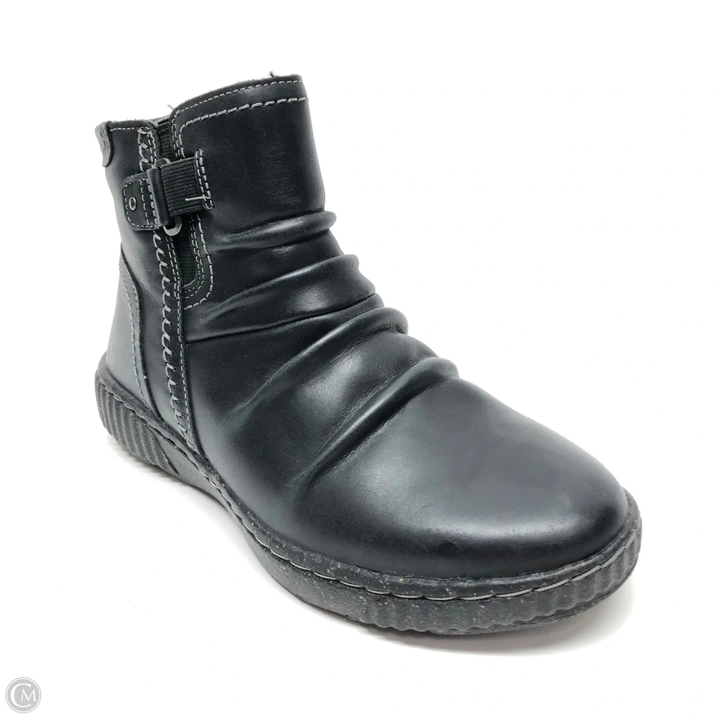 Boots Ankle Flats By Clarks In Black, Size: 6