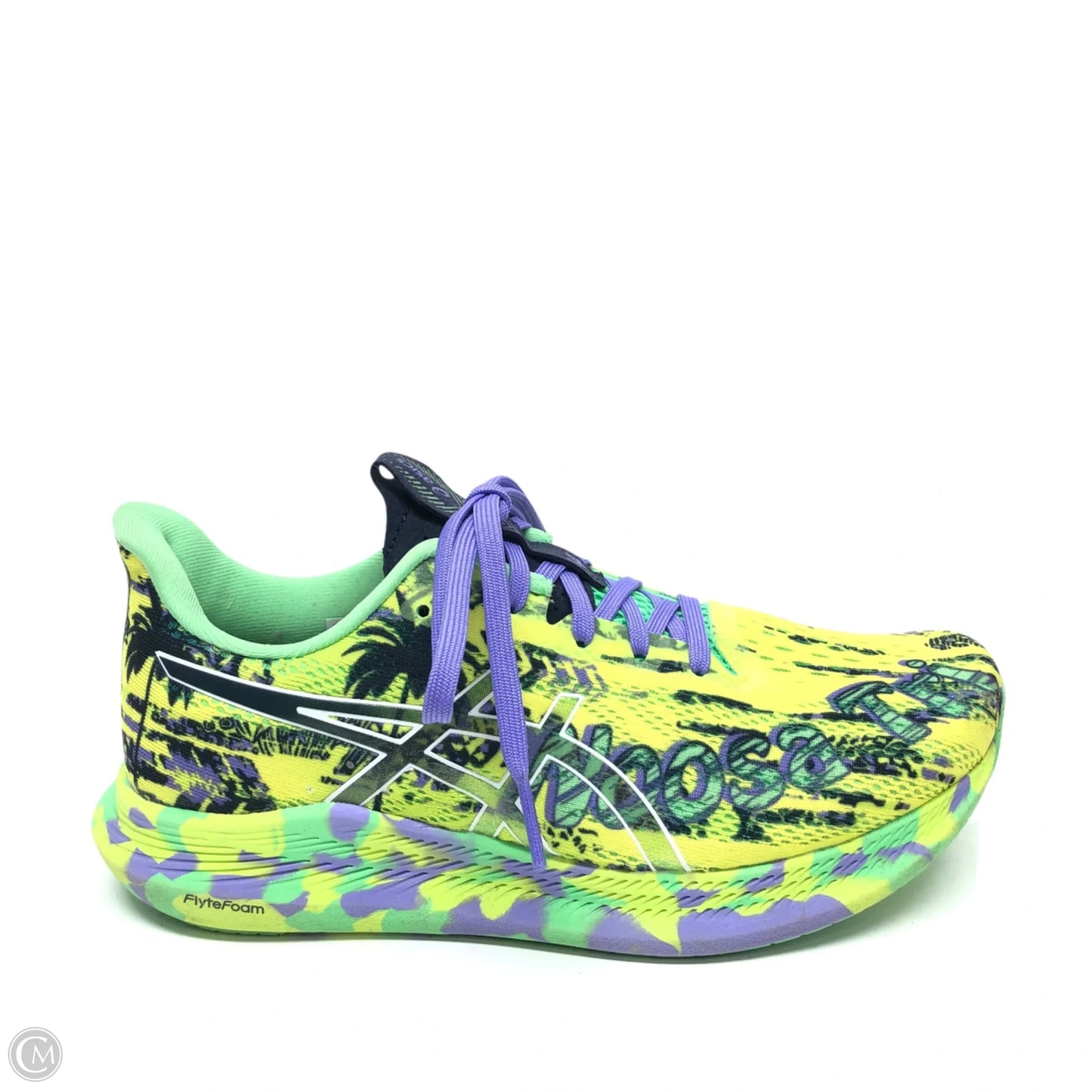 Shoes Athletic By Asics In Green & Yellow, Size: 6.5