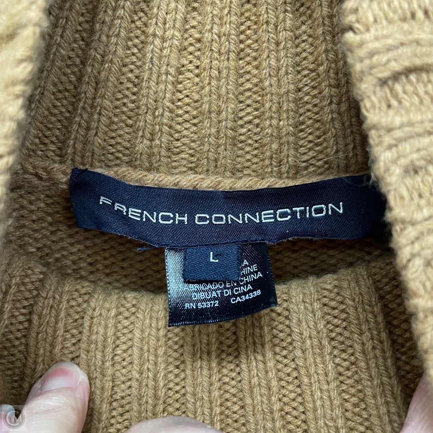 Sweater By French Connection In Tan, Size: L