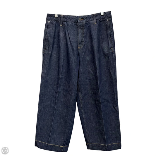 Jeans Straight By Banana Republic In Blue Denim, Size: 8