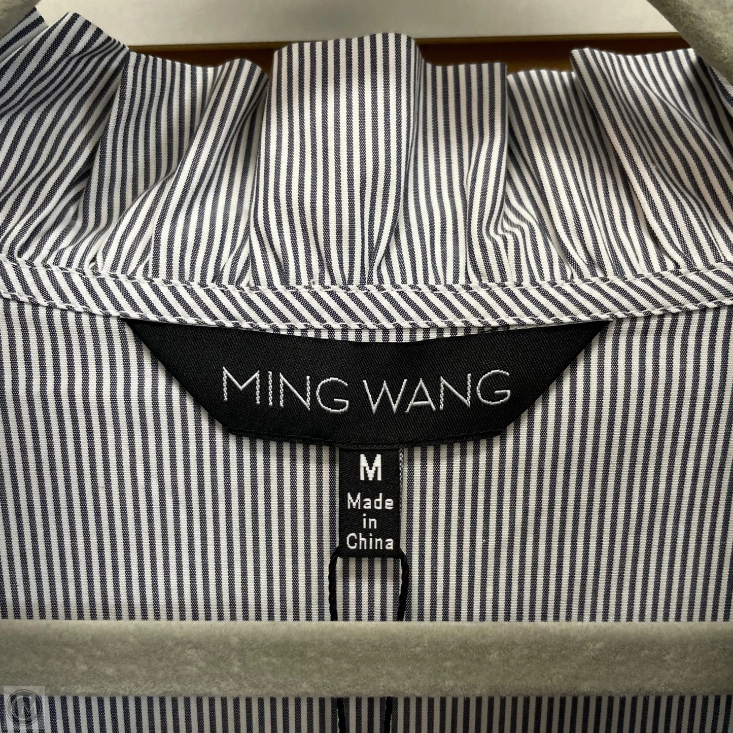 Tunic Long Sleeve By Ming Wang In Striped Pattern, Size: M