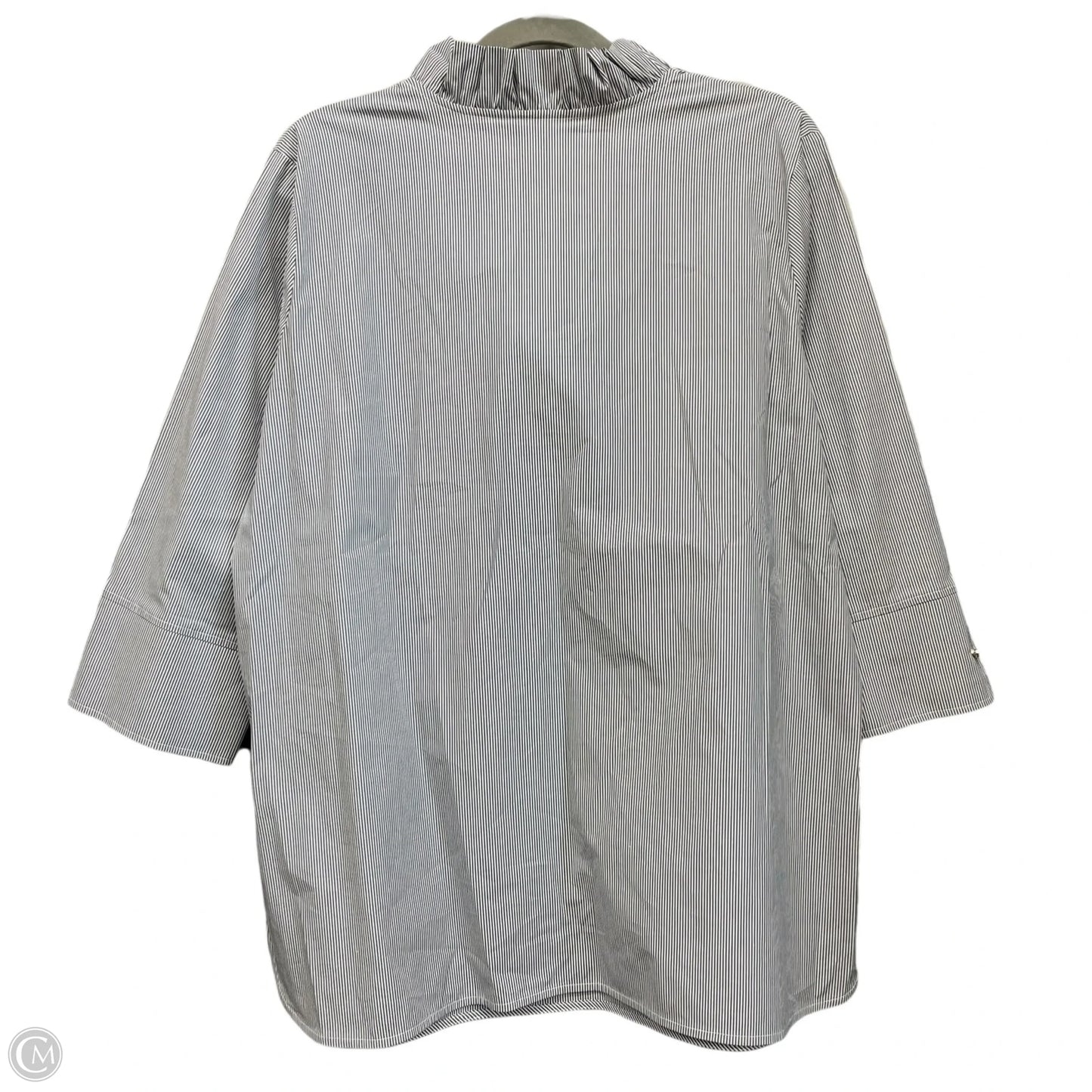 Tunic Long Sleeve By Ming Wang In Striped Pattern, Size: M