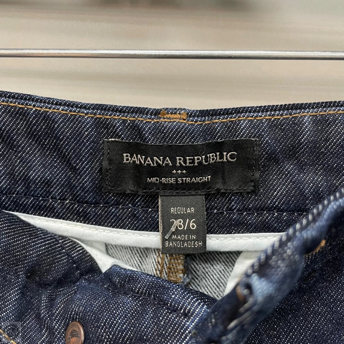 Jeans Cropped By Banana Republic In Blue Denim, Size: 6