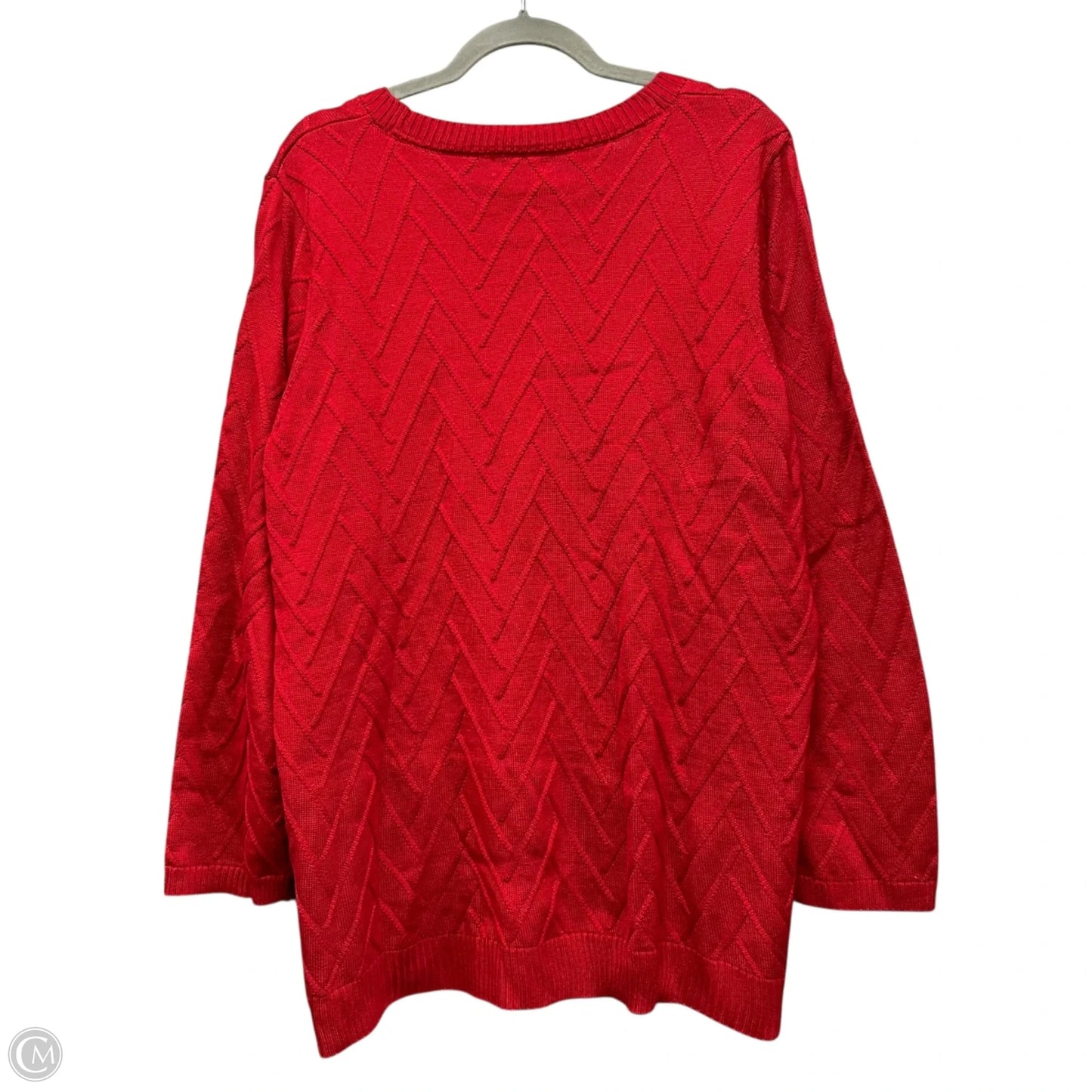Sweater By Calvin Klein In Red, Size: 2x