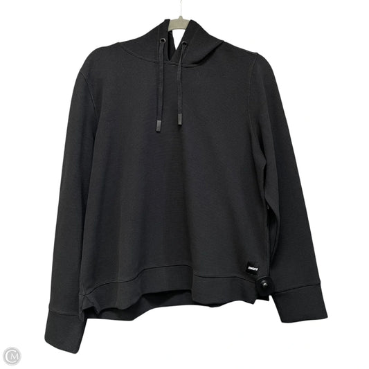 Sweatshirt Hoodie By Dkny In Black, Size: L