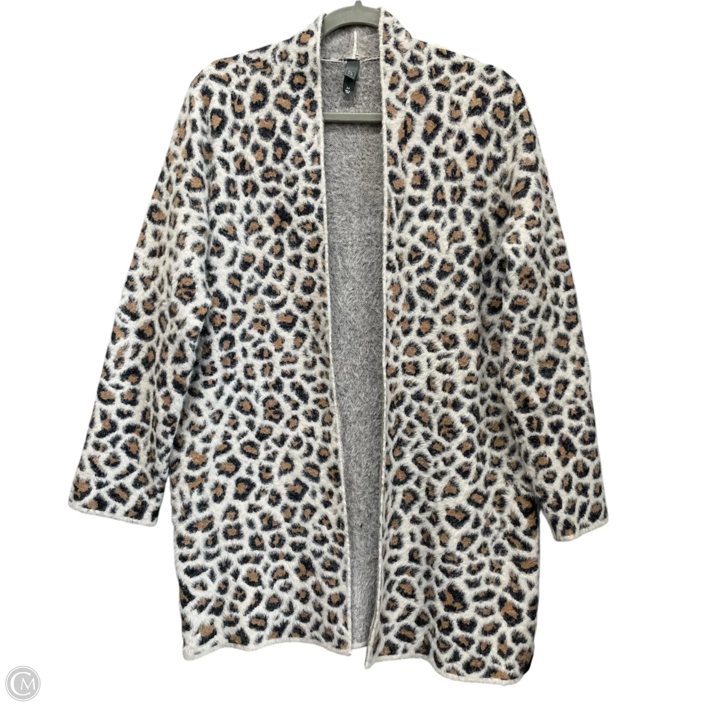 Sweater Cardigan By Alya In Animal Print, Size: M