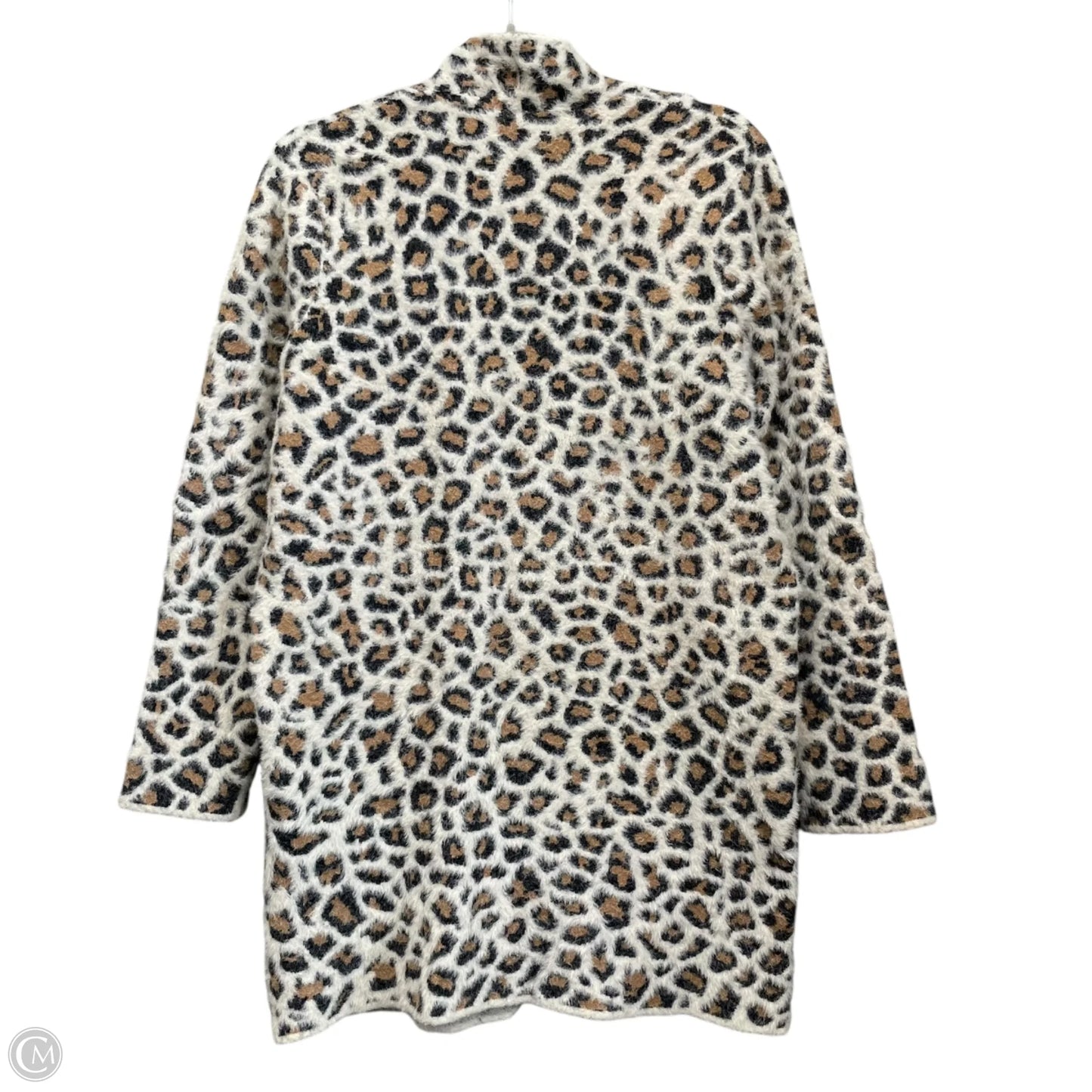 Sweater Cardigan By Alya In Animal Print, Size: M