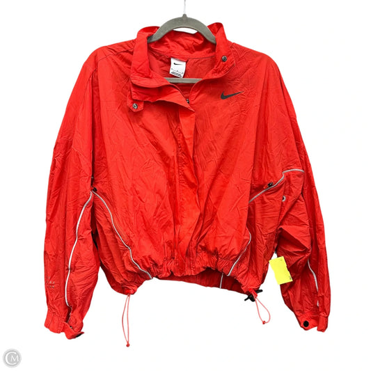 Jacket Windbreaker By Nike Apparel In Red, Size: M