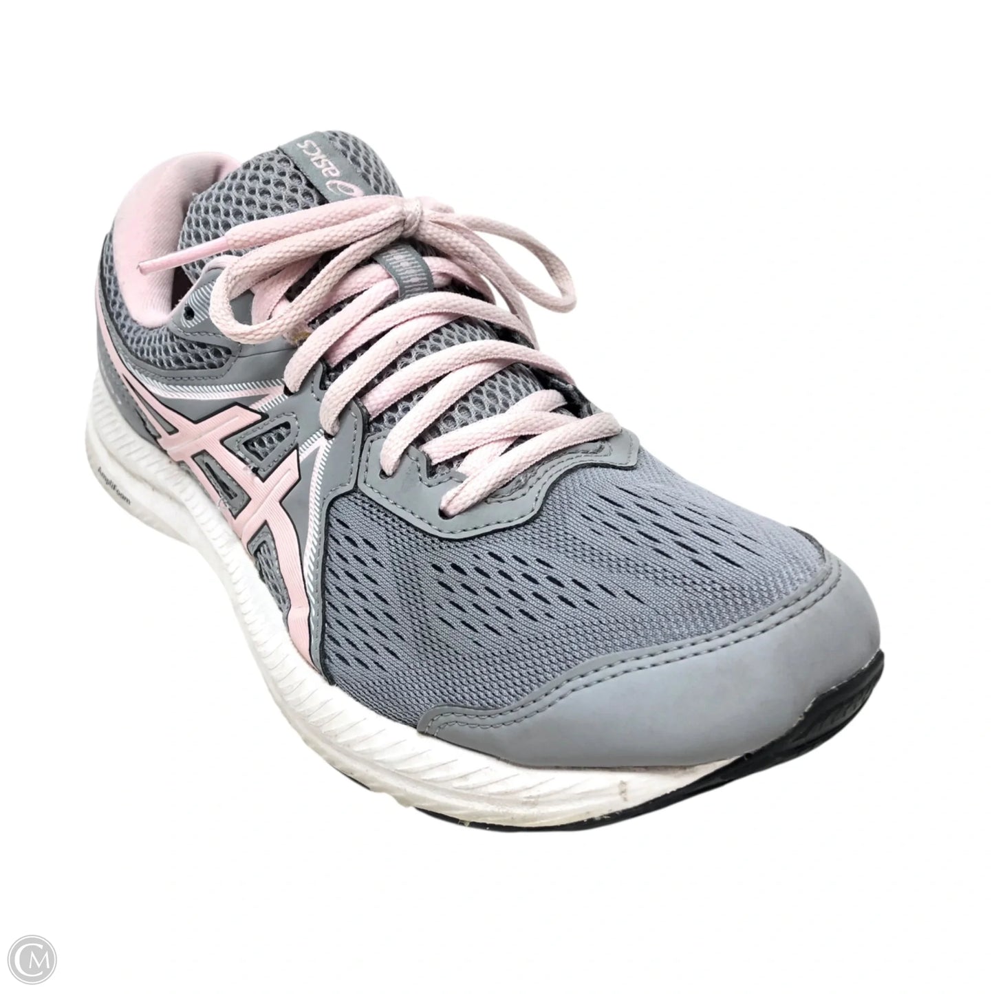 Shoes Athletic By Asics In Grey & Pink, Size: 9