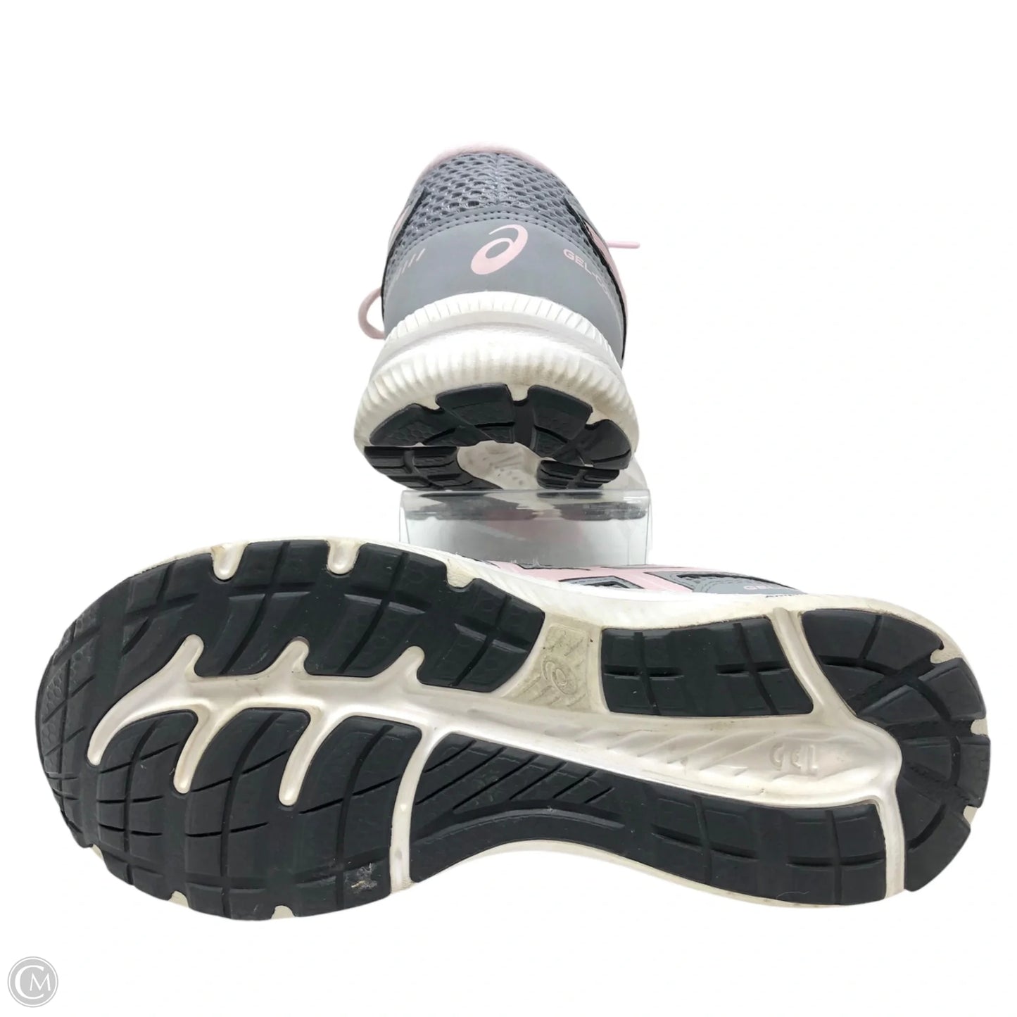Shoes Athletic By Asics In Grey & Pink, Size: 9