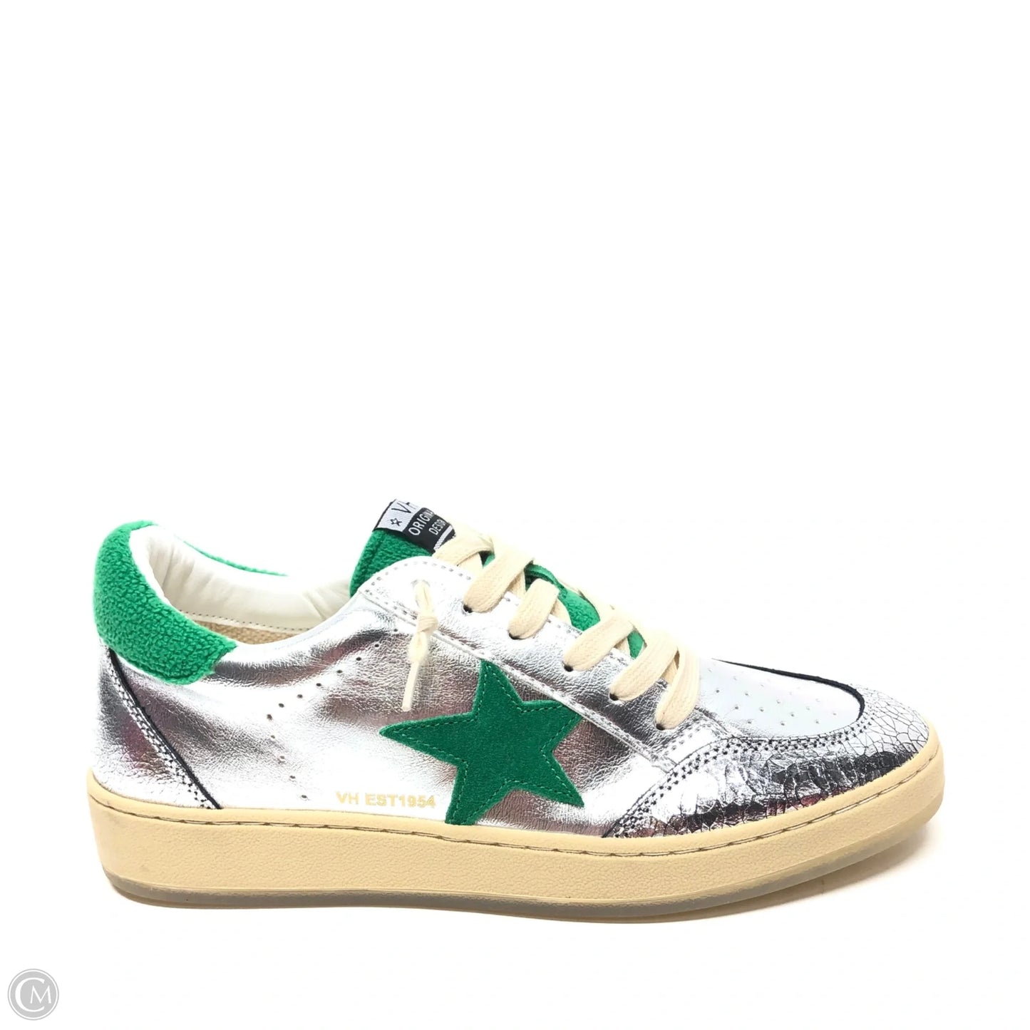Shoes Sneakers By Vintage Havana In Green & Silver, Size: 11
