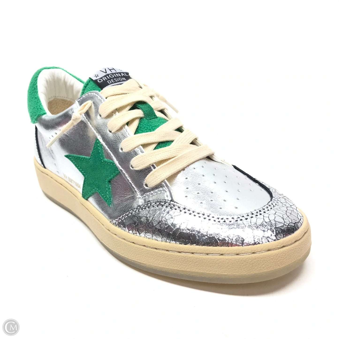 Shoes Sneakers By Vintage Havana In Green & Silver, Size: 11