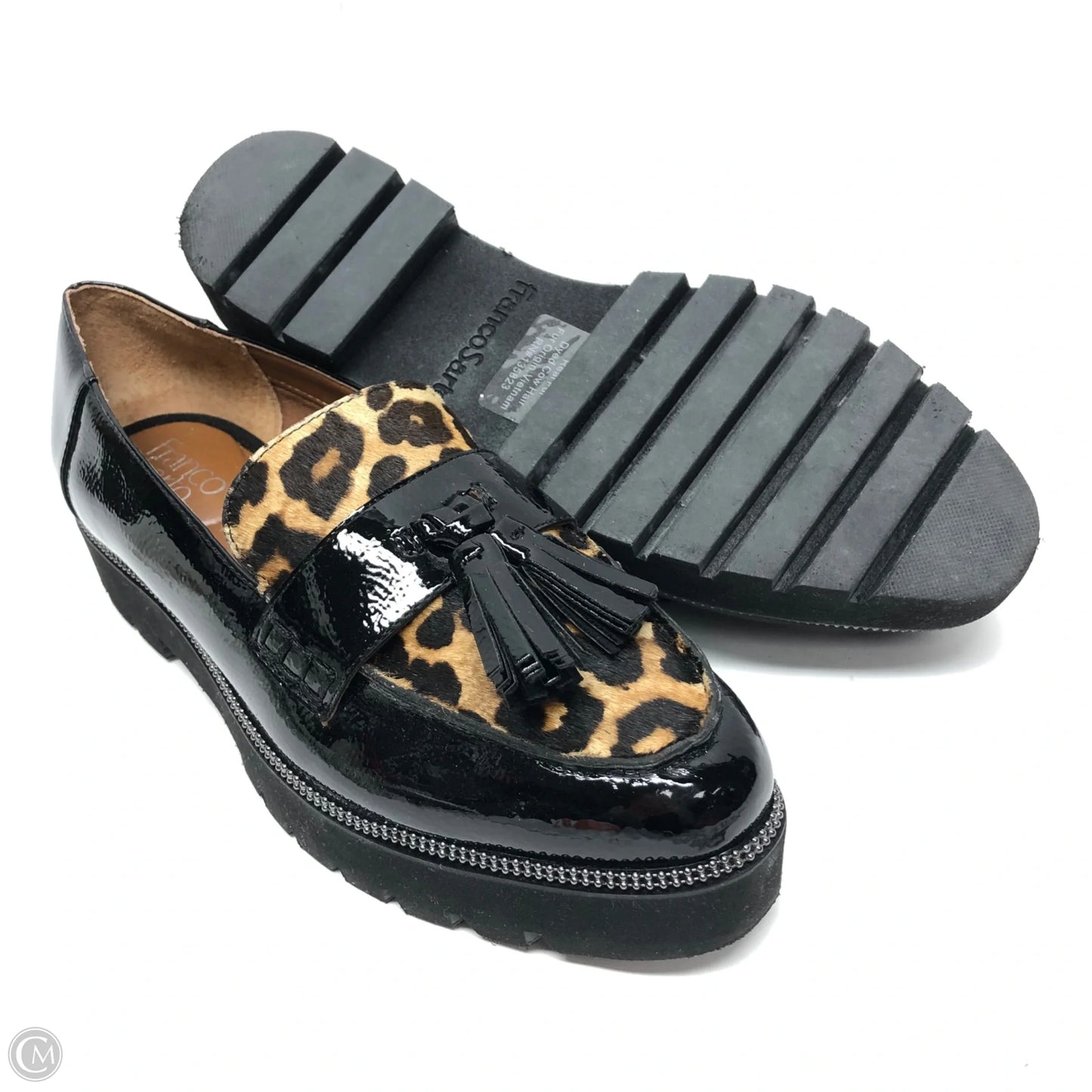 Shoes Flats By Franco Sarto In Black & Brown, Size: 8.5