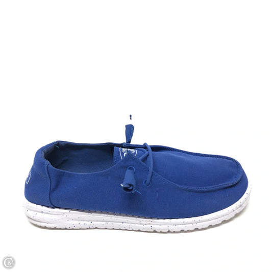 Shoes Flats By Hey Dude In Blue, Size: 9