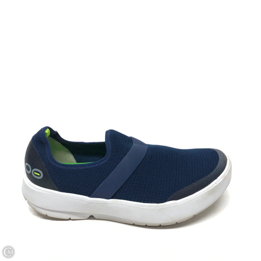 Shoes Athletic By Oofos In Blue, Size: 9