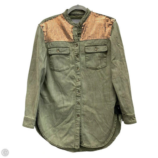 Tunic Long Sleeve By Anthropologie In Green, Size: 0