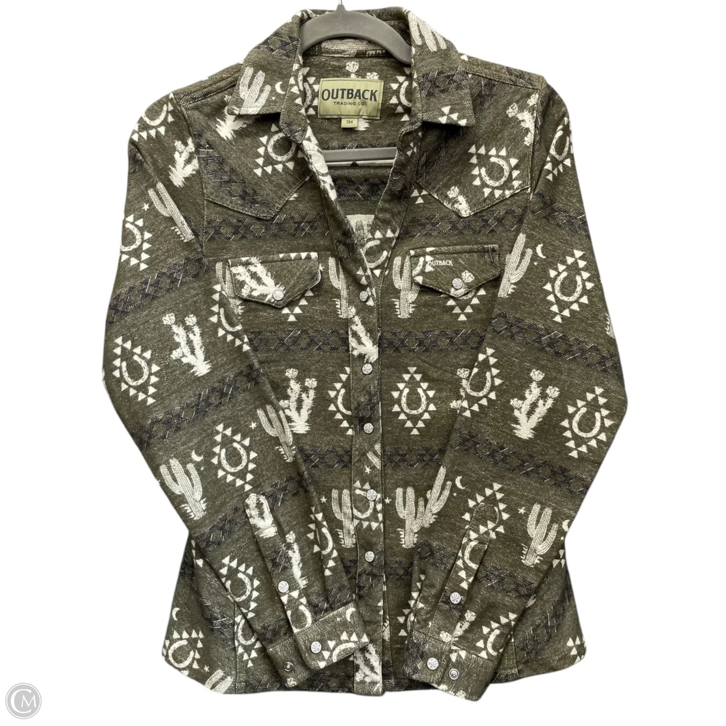 Top Long Sleeve By Clothes Mentor In Green, Size: S