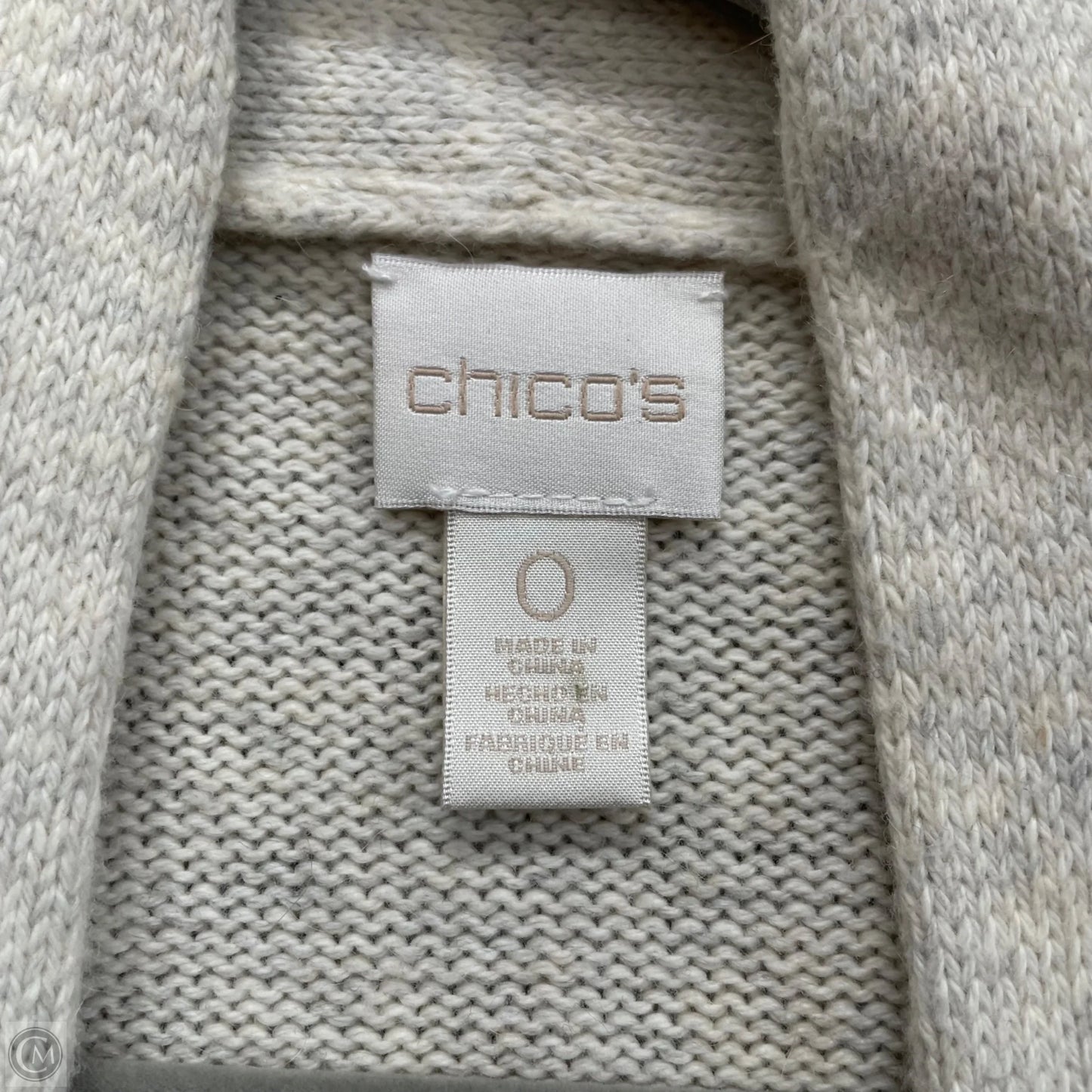 Sweater Cardigan By Chicos In Beige, Size: S