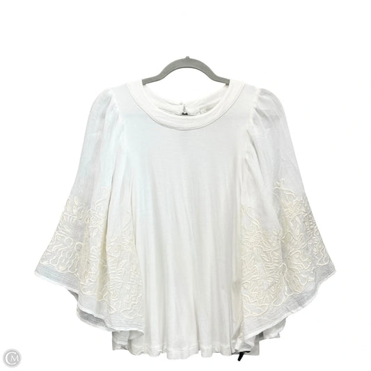 Blouse 3/4 Sleeve By Eri + Ali In Cream, Size: Xs