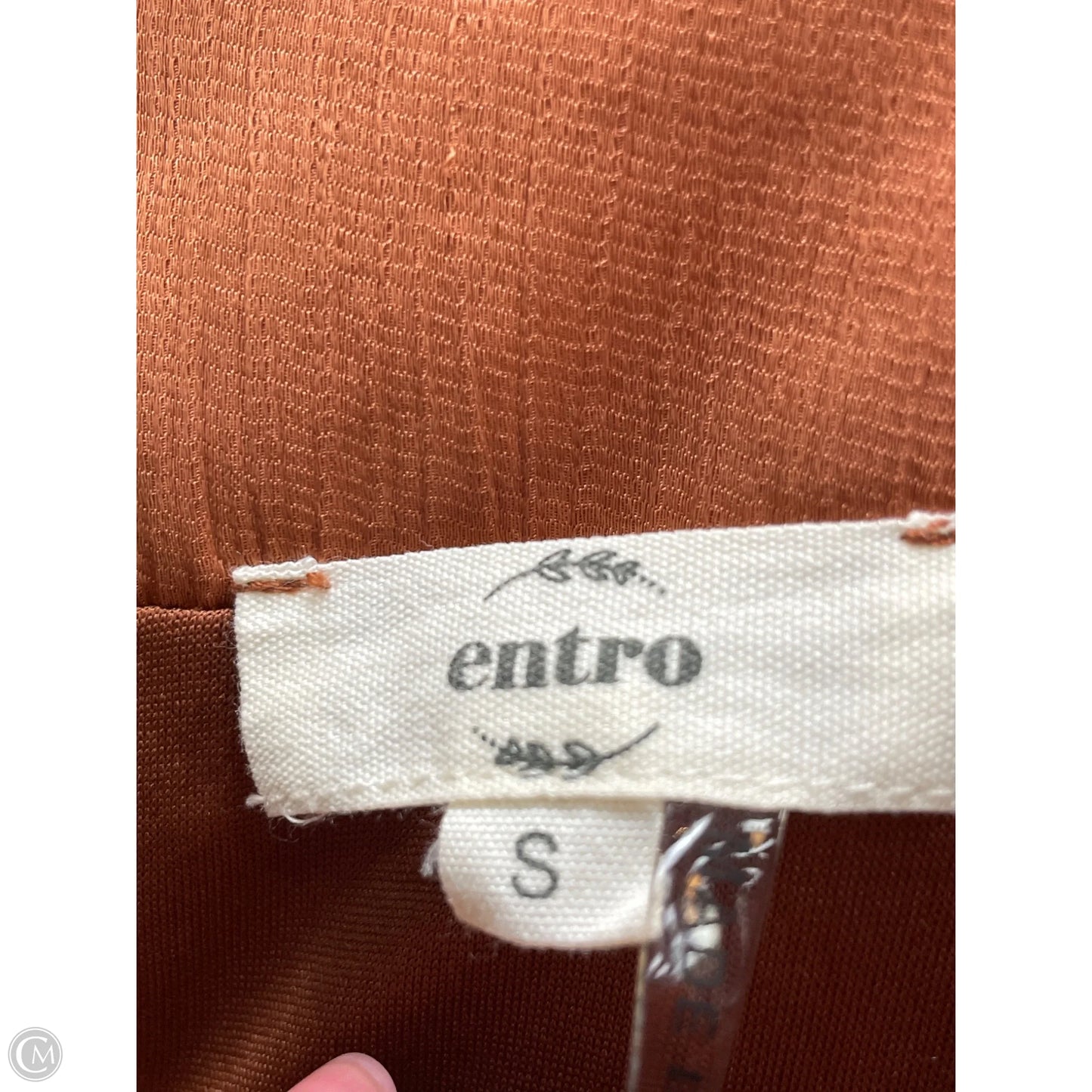 Blouse Short Sleeve By Entro In Orange, Size: S