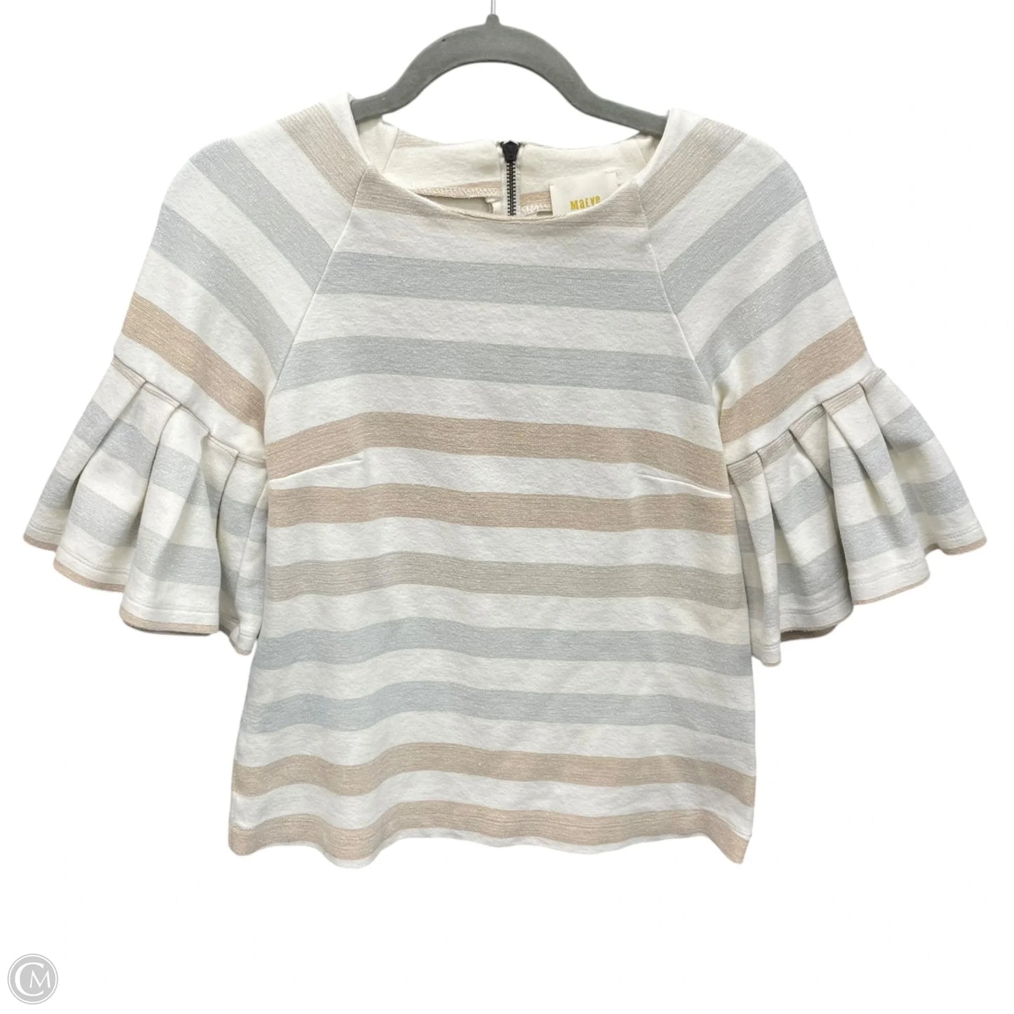 Top Short Sleeve By Maeve In Tan, Size: Xs