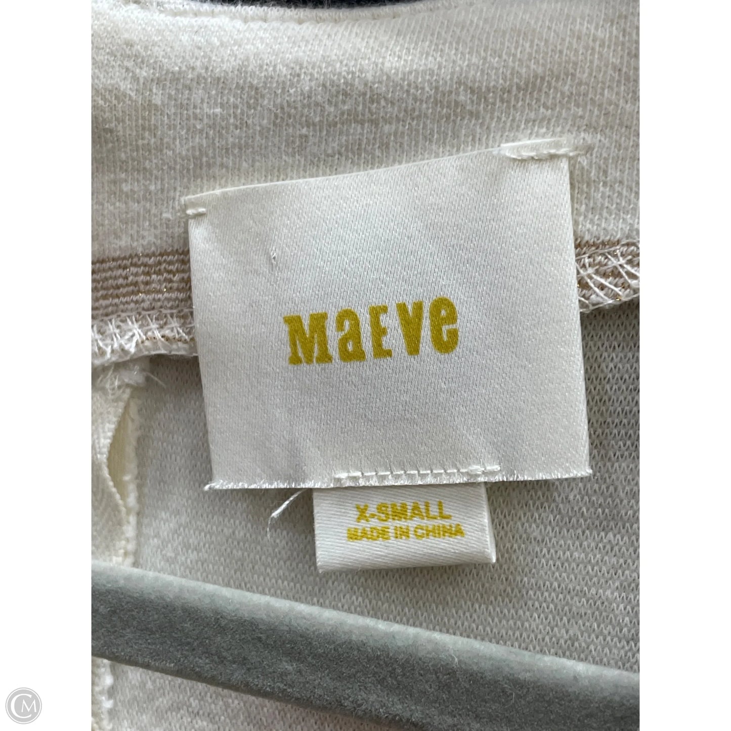 Top Short Sleeve By Maeve In Tan, Size: Xs