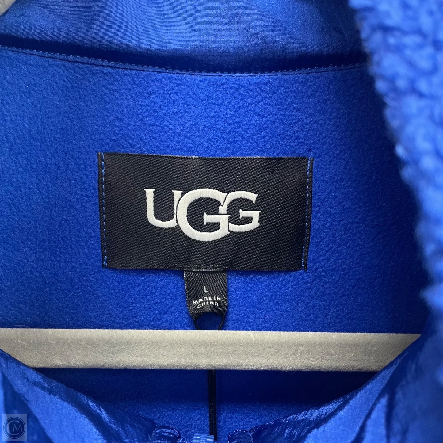 Jacket Designer By Ugg In Blue & Tan, Size: L