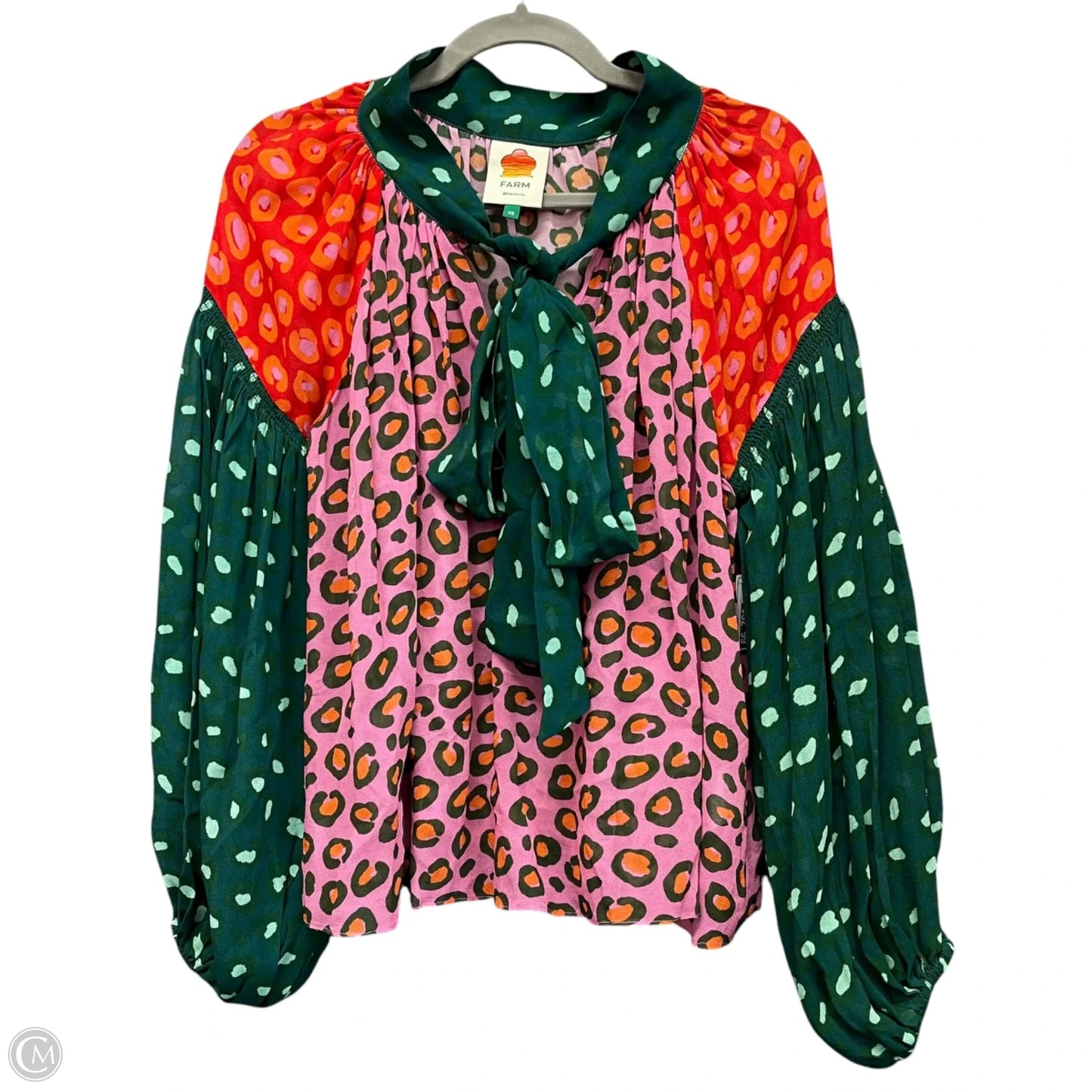 Blouse Long Sleeve By Farm Rio In Multi-colored, Size: Xs