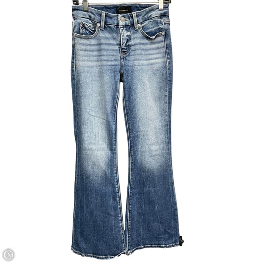 Jeans Flared By Buckle Black In Blue Denim, Size: 0
