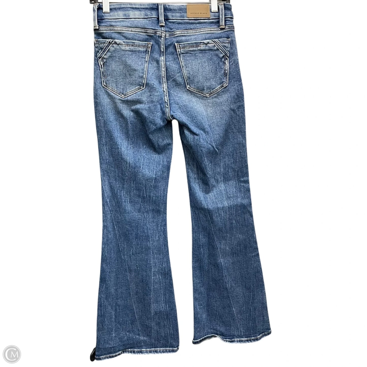 Jeans Flared By Buckle Black In Blue Denim, Size: 0