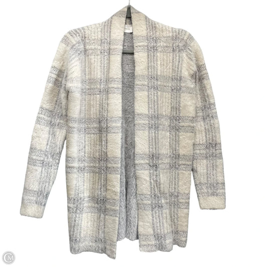 Sweater Cardigan By Cyrus In Cream & Grey, Size: S