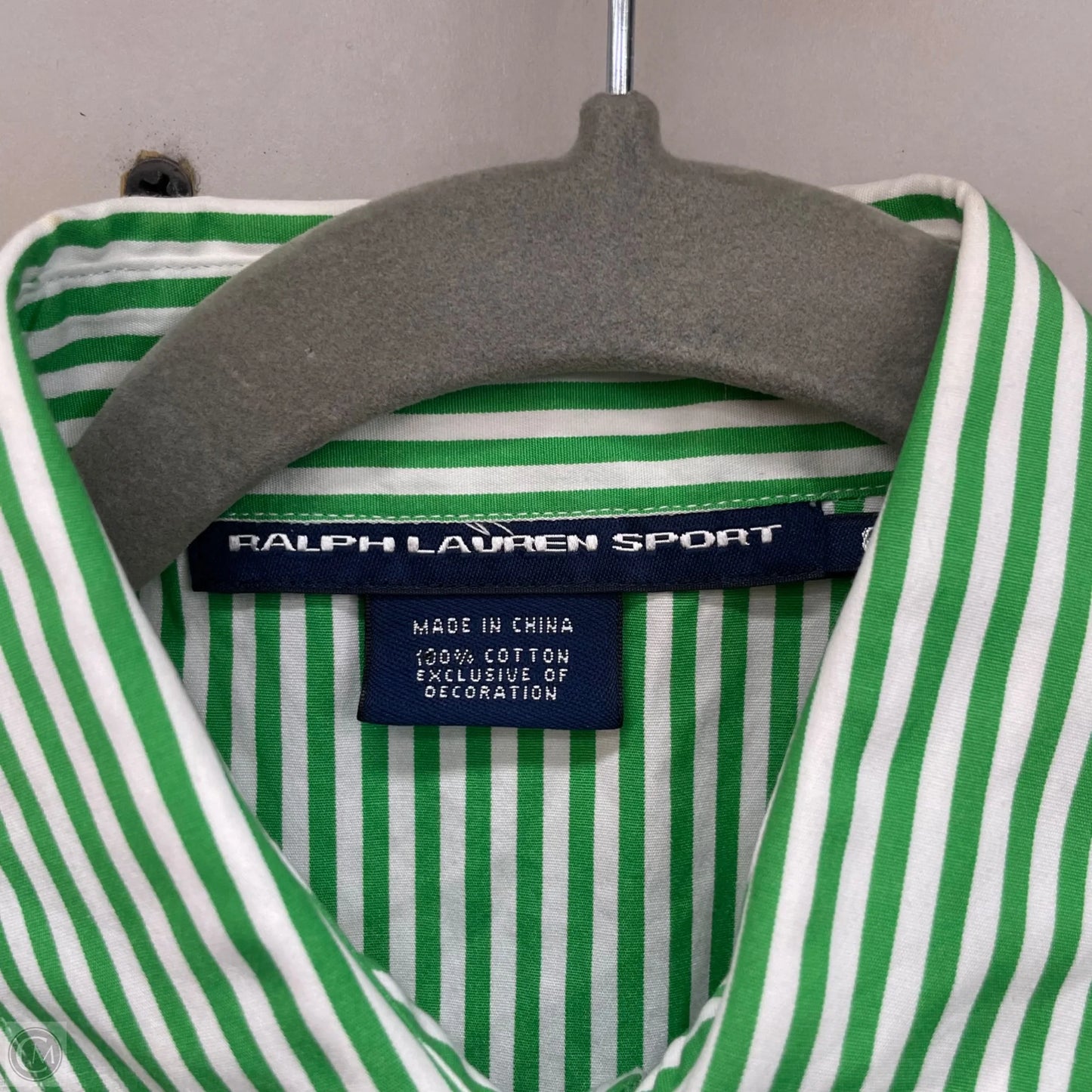 Dress Casual Short By Ralph Lauren In Green & White, Size: 6