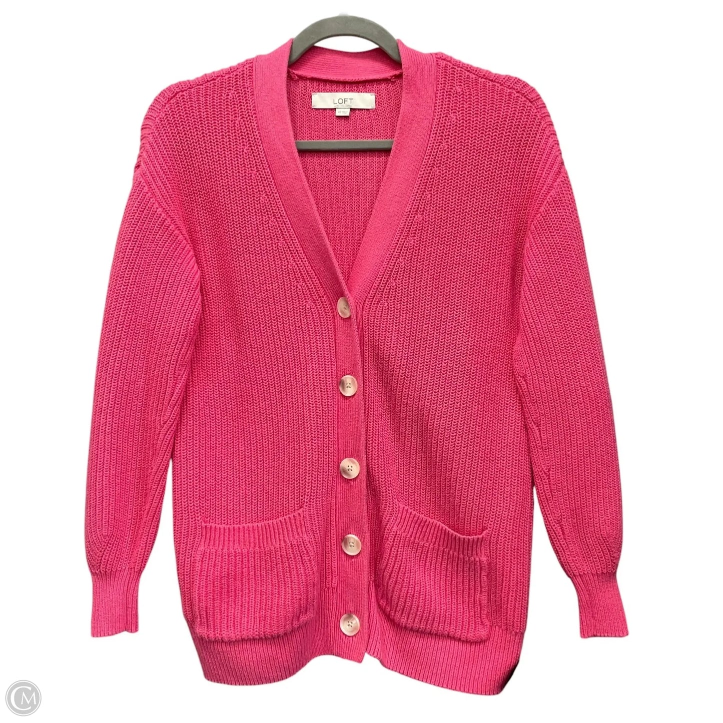 Sweater Cardigan By Loft In Pink, Size: Xs