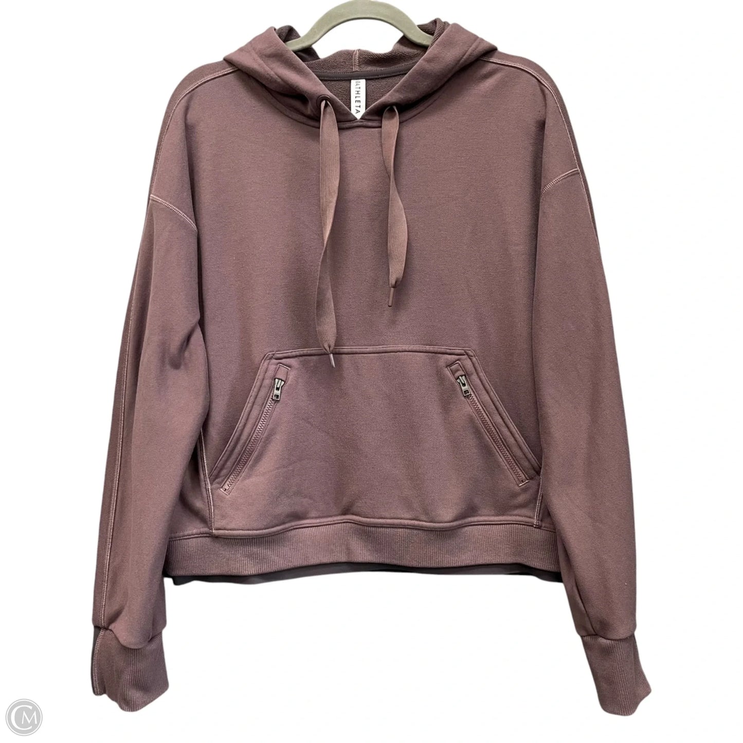 Sweatshirt Hoodie By Athleta In Purple, Size: M
