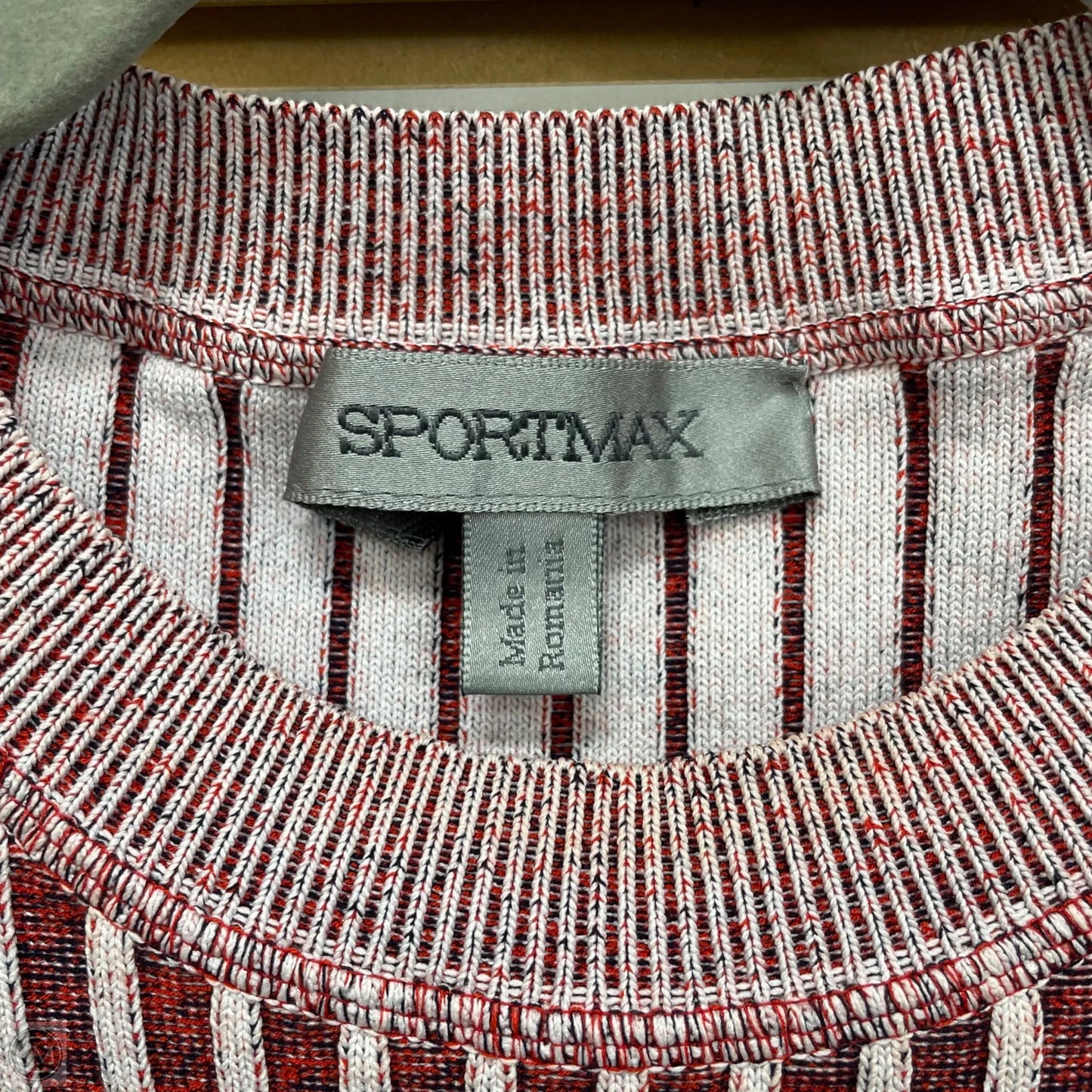 Dress Designer By Max Mara In Blue & Red & White, Size: M