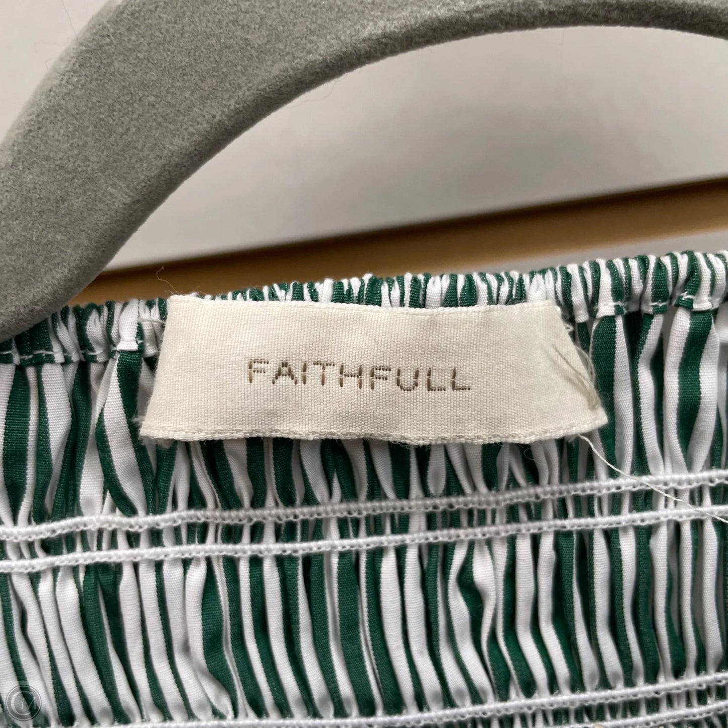 Dress Casual Short By Faithfull The Brand In Green & White, Size: 10