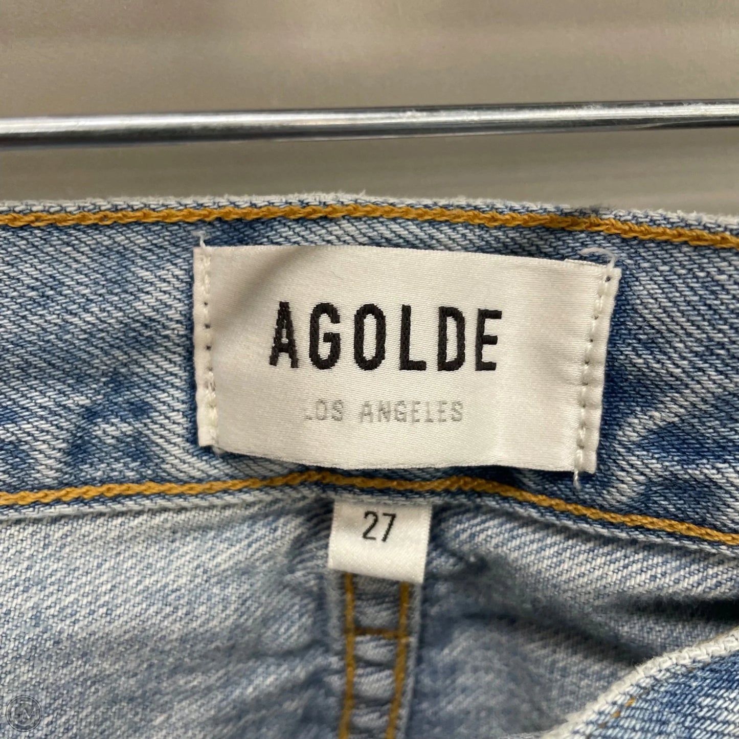 Jeans Straight By Agolde In Blue Denim, Size: 4