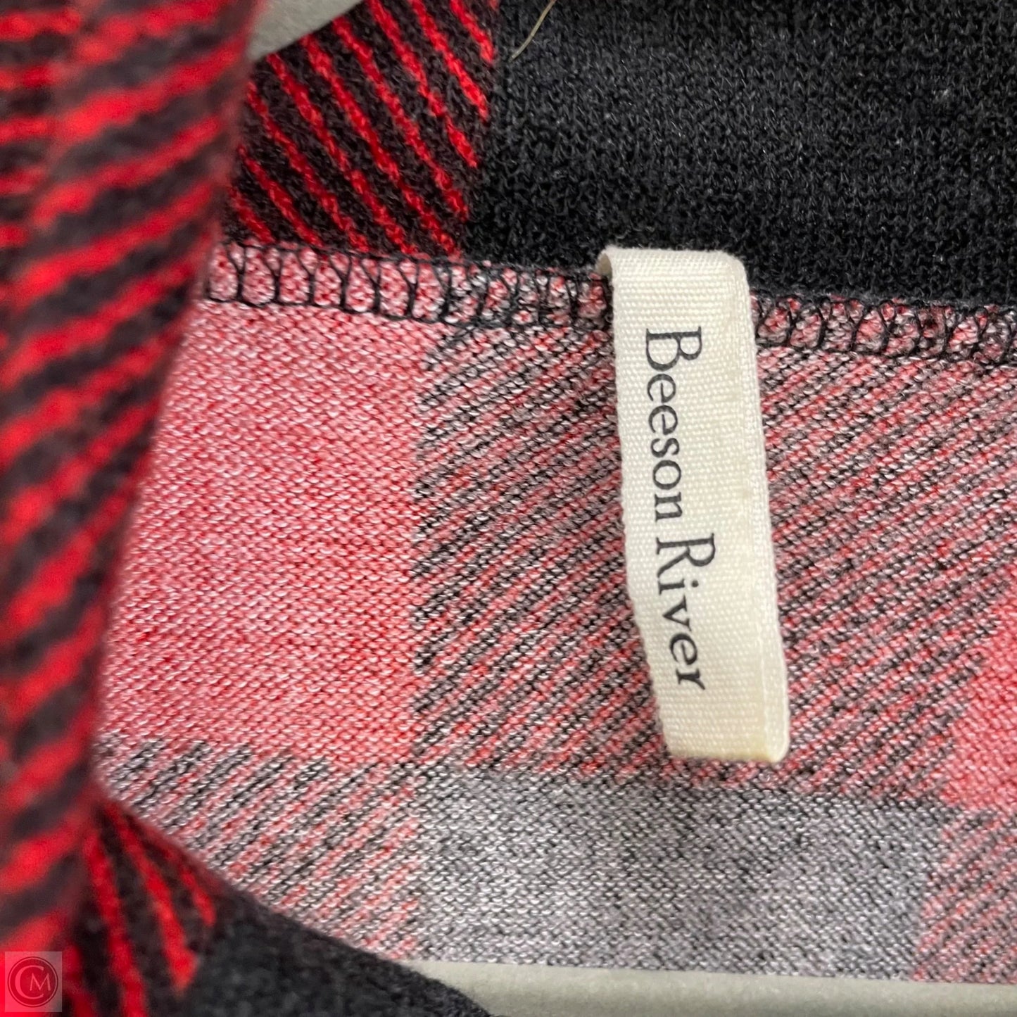 Jacket Fleece By Beeson River In Black & Red, Size: L