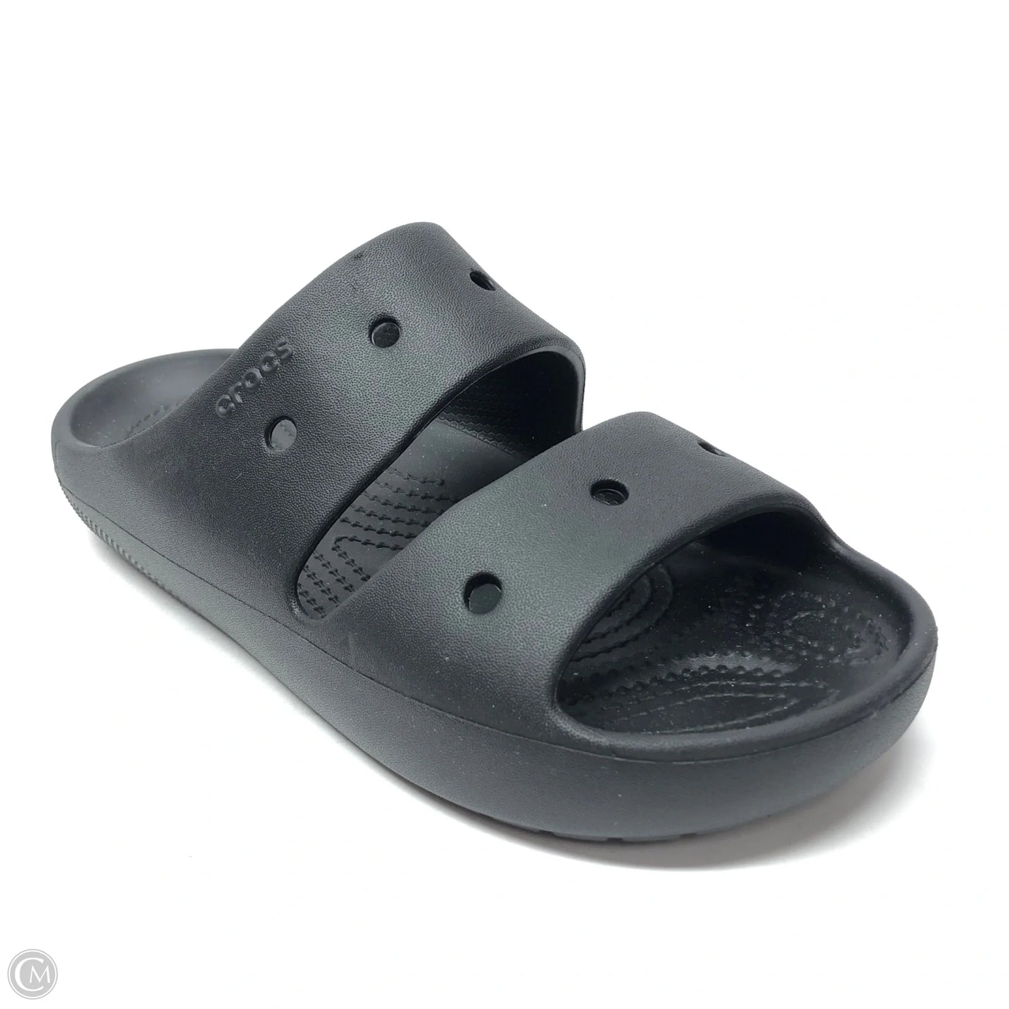 Sandals Flats By Crocs In Black, Size: 9