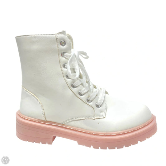 Boots Combat By Sugar In Pink & White, Size: 8