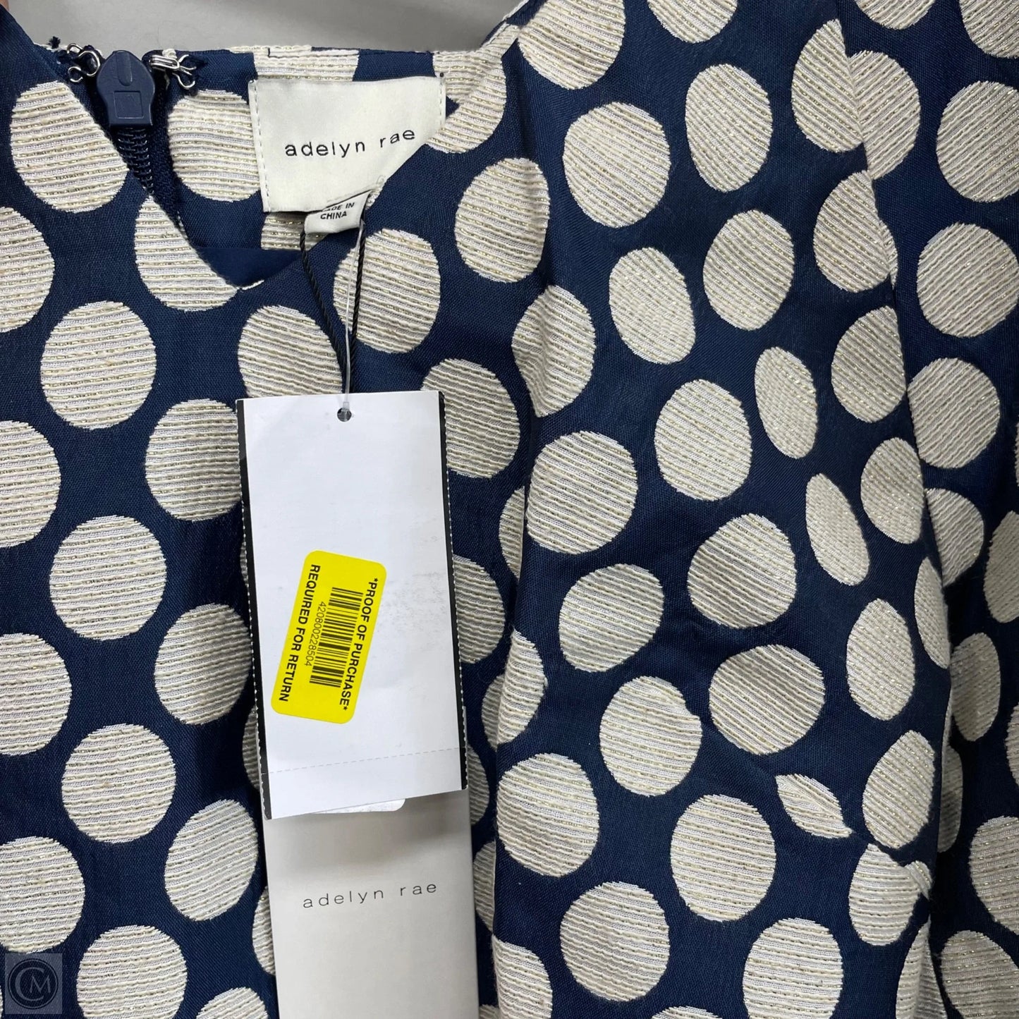 Dress Casual Short By Adelyn Rae In Blue & Cream, Size: S