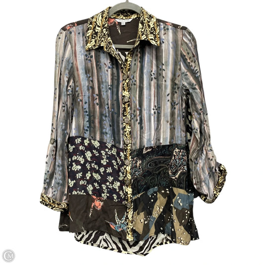 Top Long Sleeve By John Mark In Multi-colored, Size: Sp