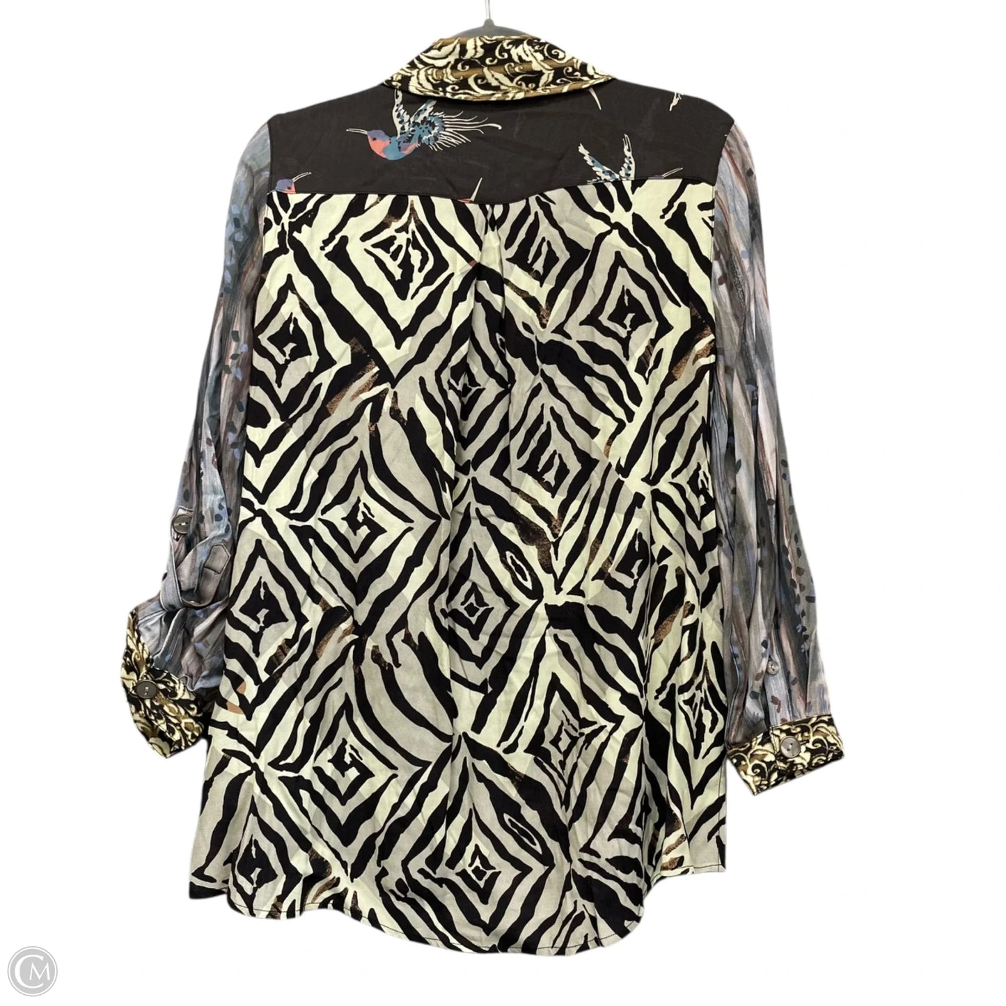 Top Long Sleeve By John Mark In Multi-colored, Size: Sp