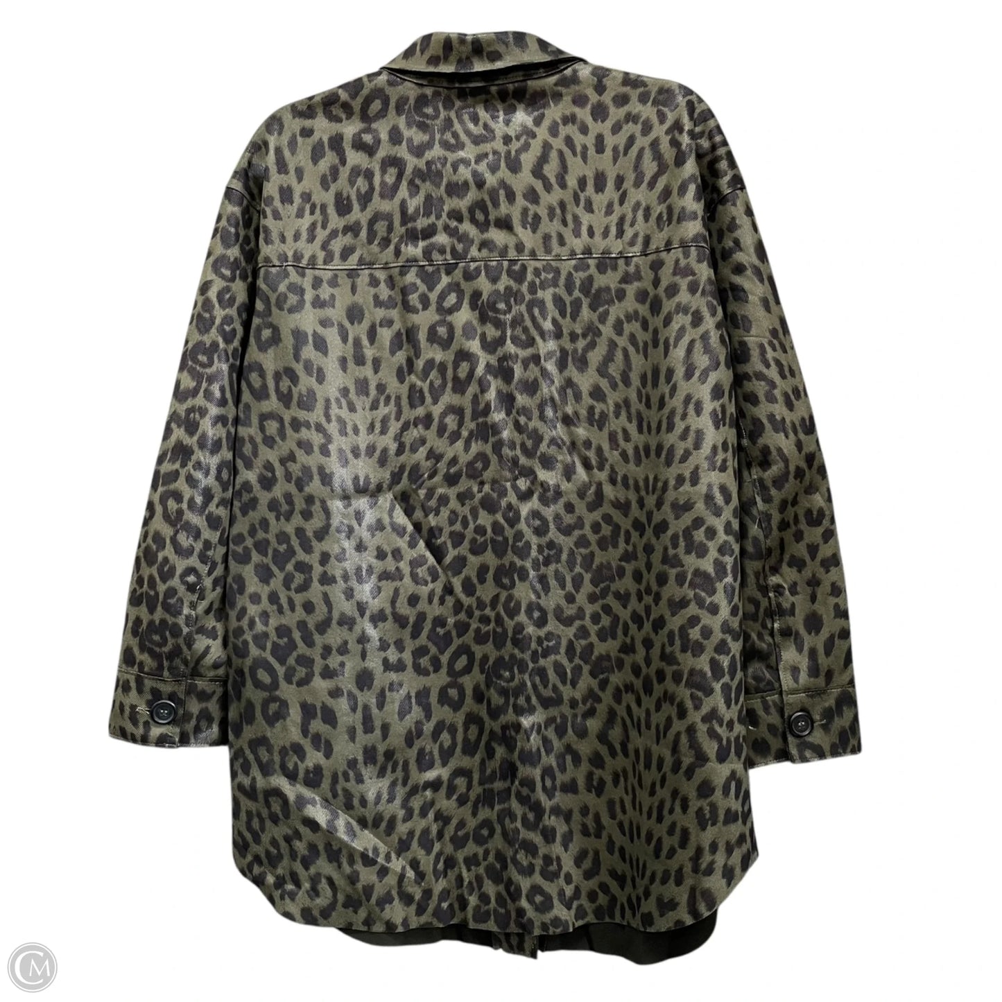 Jacket Shirt By Zara In Black & Green, Size: Xs