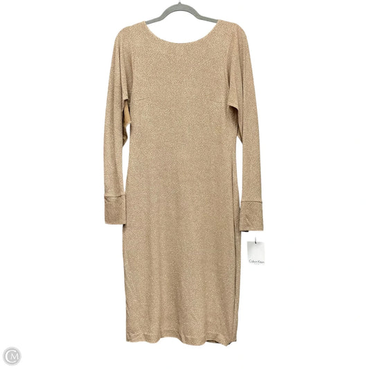 Dress Party Midi By Calvin Klein In Gold, Size: 6