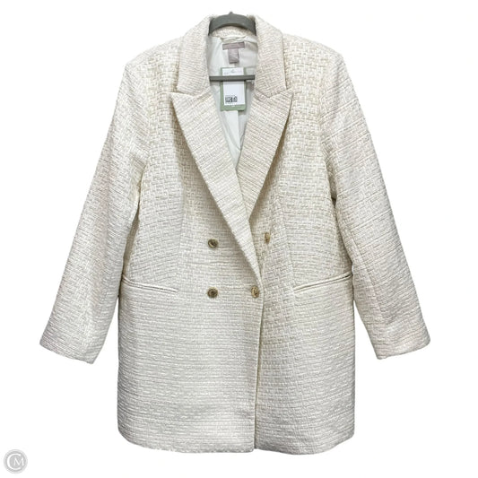 Blazer By H&m In Cream, Size: Xl