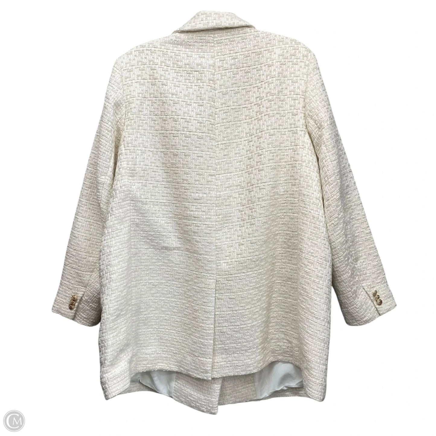 Blazer By H&m In Cream, Size: Xl