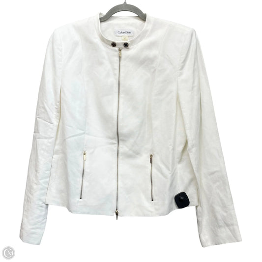 Blazer By Calvin Klein In Ivory, Size: 14